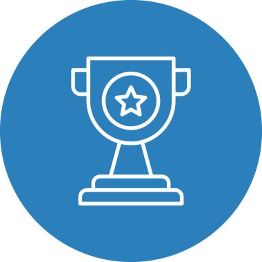 Kupa ikonu vektörü. İnce çizgi işareti. izole edilmiş sınır sembolü çizimi