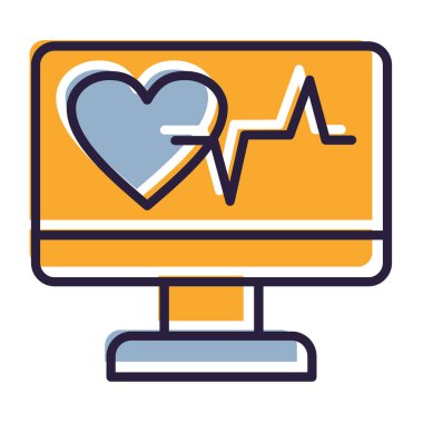Kalp monitörü vektör simgesi