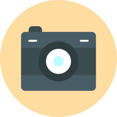 kamera fotoğrafçılık simgesi düz stil