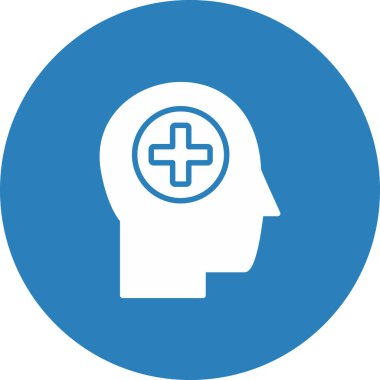 Beyin. Web simgesi basit illüstrasyon