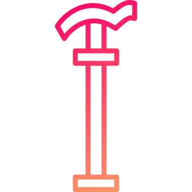 Bir balta karikatür simgesinin vektör çizimi