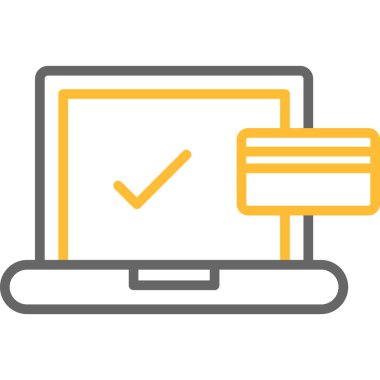 Soyut arkaplanda dizüstü bilgisayar simgesi izole edildi