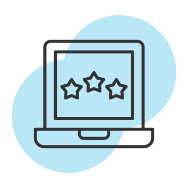 Dizüstü bilgisayar simgesi vektör çizimi