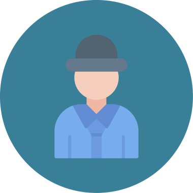 Adamım. Web simgesi basit illüstrasyon