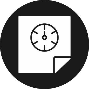 Saat. Web simgesi basit illüstrasyon