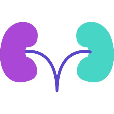 Böbrek simge vektör çizim