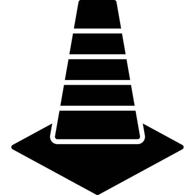 Koni koni inşaat simgesi ana hatlar biçiminde