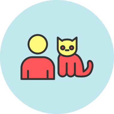 kedi simgesi vektör illüstrasyonu