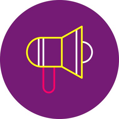 Megafon ikonu vektör illüstrasyonu