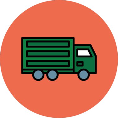 Kamyon ikonu. vektör illüstrasyonu