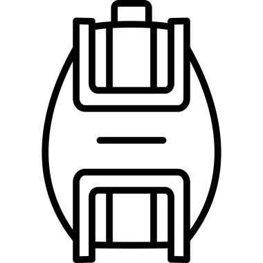 Sırt çantası. Web simgesi basit illüstrasyon