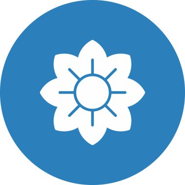 Bir çiçek simgesinin vektör illüstrasyonu