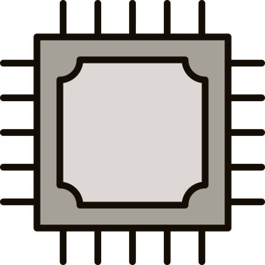 Devre kartı renk simgesi. vektör illüstrasyonu