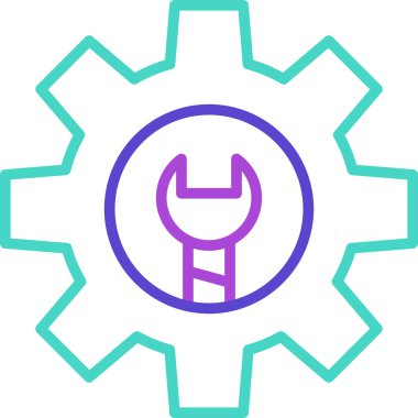 Modern b 'nin vektör illüstrasyonu vites simgesinden yoksun