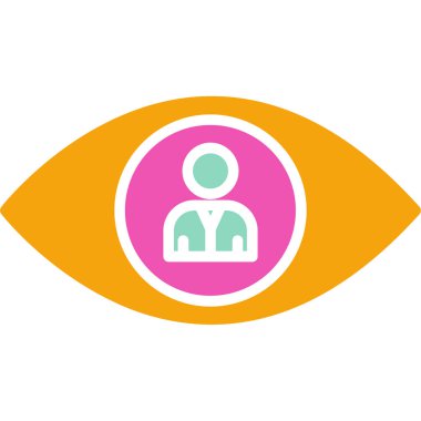 Göz simgesi vektör illüstrasyonu