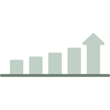 Çubuk grafik düz vektör simgesi
