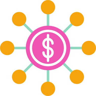 Dolar. Web simgesi basit illüstrasyon