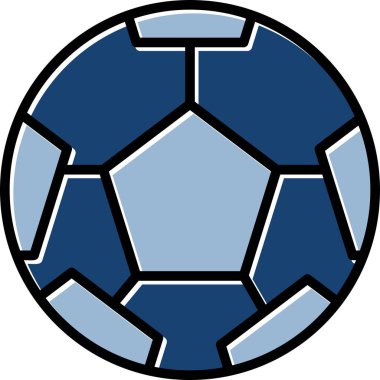 futbol topu simgesi, vektör illüstrasyonu