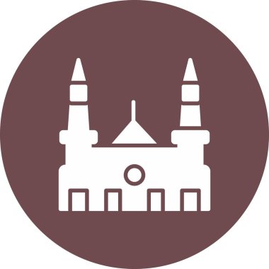 Cami simgesi vektör illüstrasyonu