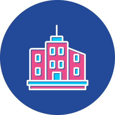 Okul. Web simgesi basit illüstrasyon