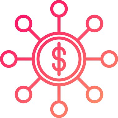 Dolar. Web simgesi basit tasarım