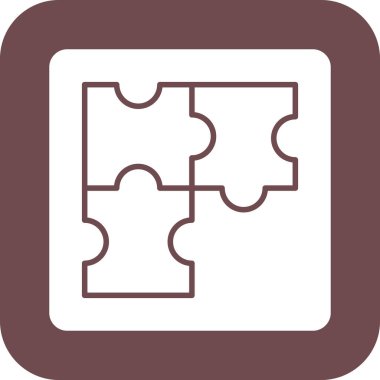 bulmaca vektör simgesi modern basit tasarım