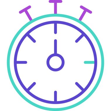 Saat simgesi, vektör illüstrasyonu basit tasarım