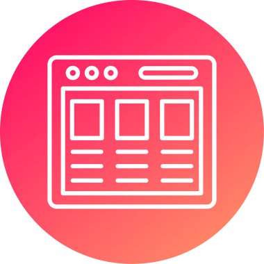 Tarayıcı web düzeni simgesi pürüzsüz bir şekilde