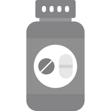 Tıp şişe simgesi, basit tarzı