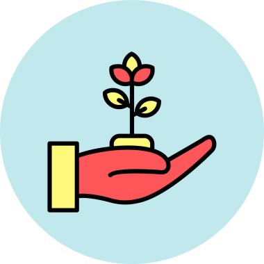 Çiçek simgesiyle el