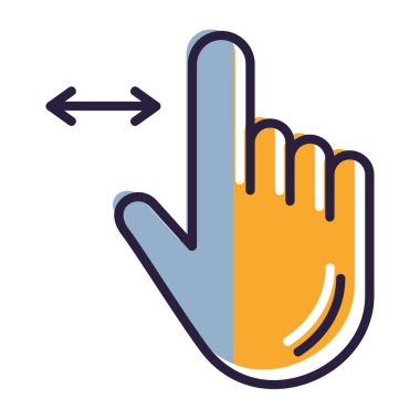 Beyaz arkaplanda el hareketi izole