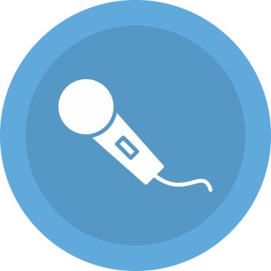 mikrofon simgesi, vektör illüstrasyonu