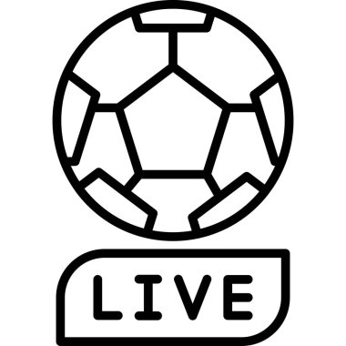 Canlı futbol. Web simgesi basit tasarım