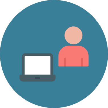 Bilgisayar. Web simgesi basit illüstrasyon