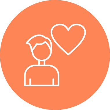 Aşk. Web simgesi basit tasarım