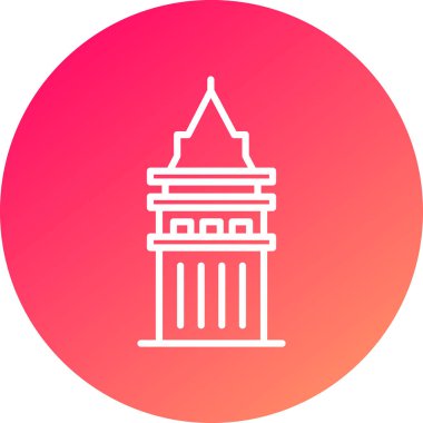 Benzersiz cami çizgisi vektör simgesi