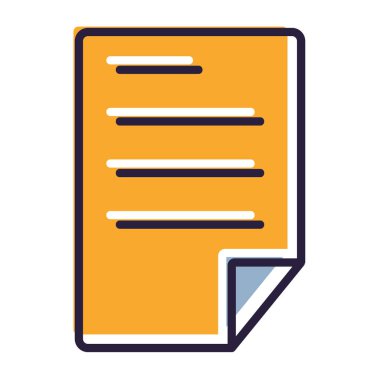 Kağıt simgesi vektör illüstrasyon tasarımı içeren belge