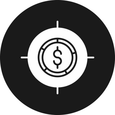 Dolar madeni para ikonu. Beyaz arkaplanda izole edilmiş web tasarımı için dolar para vektör simgelerinin basit çizimi