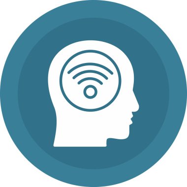 Beyin simgesinin vektör illüstrasyonu