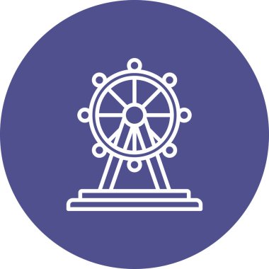 Tekerlek simgesi vektör illüstrasyonu