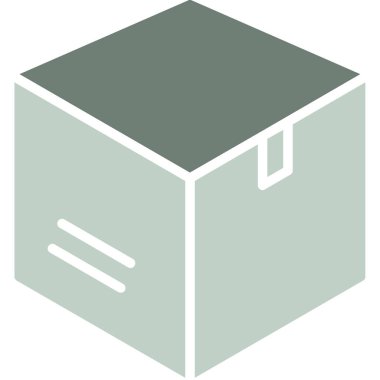 kutu kargo simgesi düz stil