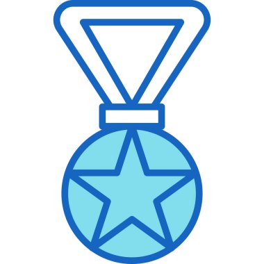 Madalya web simgesi vektör illüstrasyonu