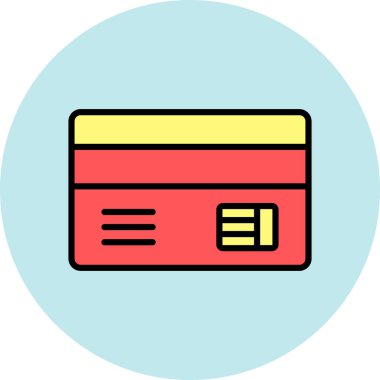 Kredi kartı ikonu vektör illüstrasyonu