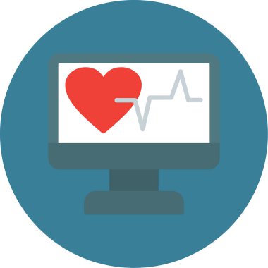 Kalp monitörü vektör simgesi