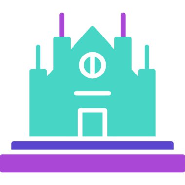 düz stil mimari yapı şehir simgesi