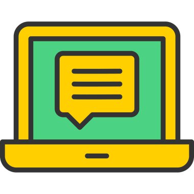 Bilgisayar. Web simgesi basit illüstrasyon