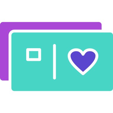 Kalp. Web simgesi basit illüstrasyon