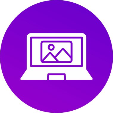 vektör çizim tasarım dizüstü bilgisayar simgesinin