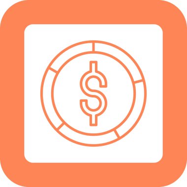 Bir dolar parasının vektör çizimi