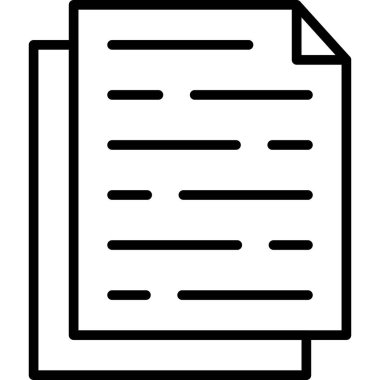 Kağıt simgesi. özet çizimi